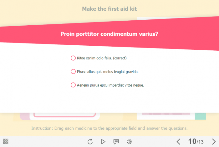 First Aid Kit Quiz — Storyline 3 / 360 Template-61146