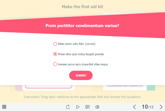 First Aid Kit Quiz — Storyline 3 / 360 Template-61147