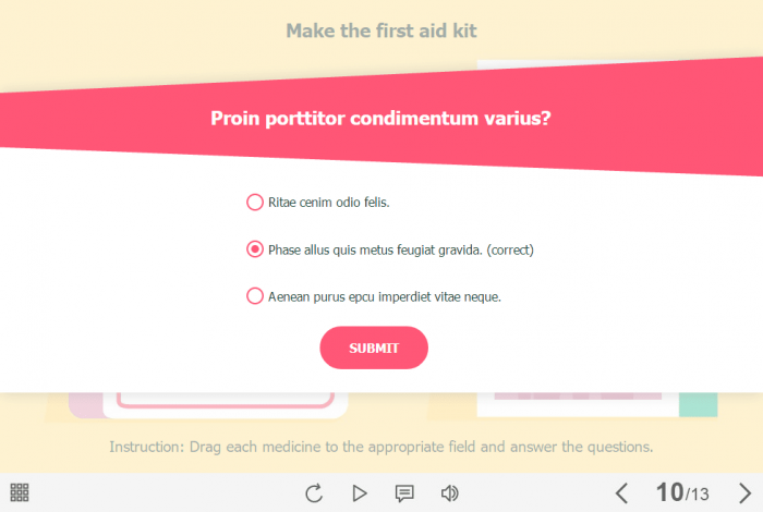 First Aid Kit Quiz — Storyline 3 / 360 Template-61149