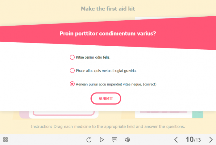First Aid Kit Quiz — Storyline 3 / 360 Template-61151