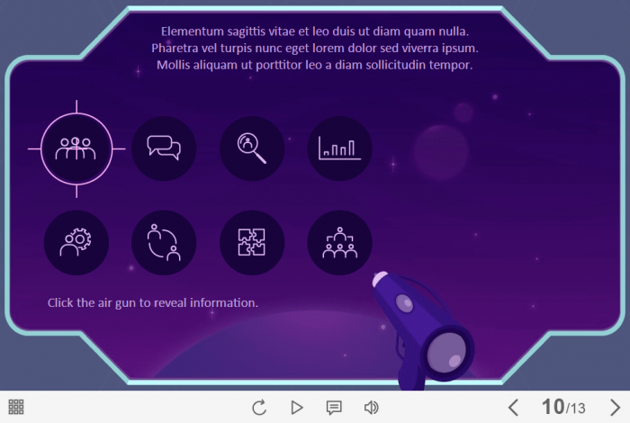 Clickable Space Blaster — Storyline 3 / 360 Template-61179