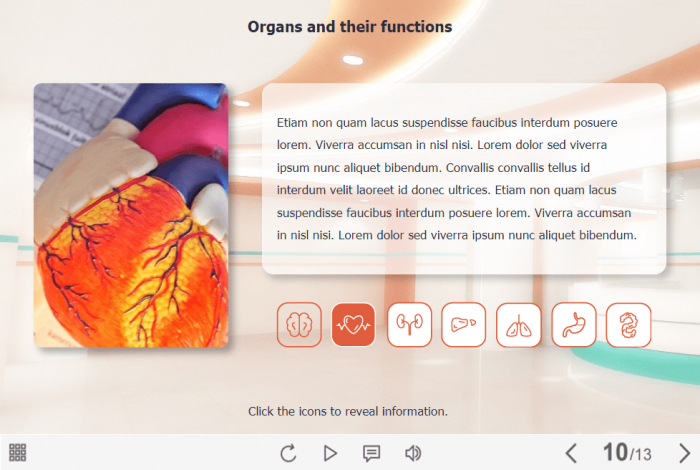 Tabs with Medical Icons — Storyline 3 / 360 Template-61186