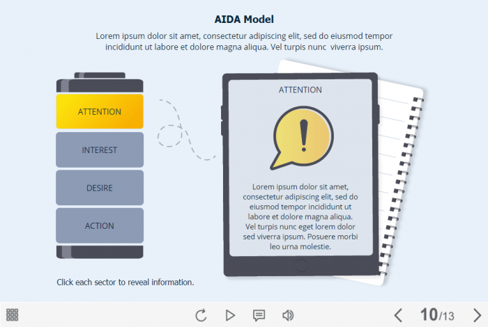 AIDA Model Tabs — Storyline 3 / 360 Template-61190