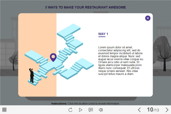 Restaurant Markers — Lectora Template-58416