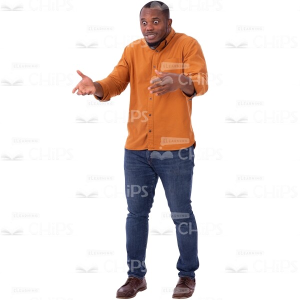Young Man Very Surprised And Gesturing Hands Picture Cutout-0