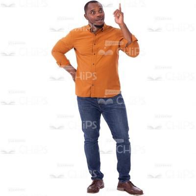 Discouraged American Cutout Man Gesture By Left Arm Pointing-0