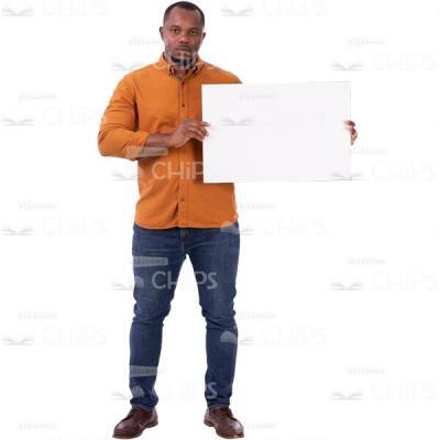 Serious Man Keeping Presentation In Hands Cutout Picture-0