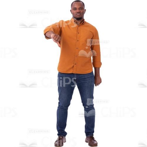 Young Man Gesticulating Right Hand Thumb Down Cutout Image-0
