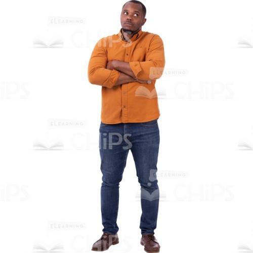 Frustrated Man With Crossed Arms Roll Eyes Image Cutout-0