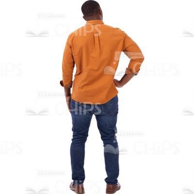 Cutout Man In Casual Style Standing With Back View Arm On Hip-0