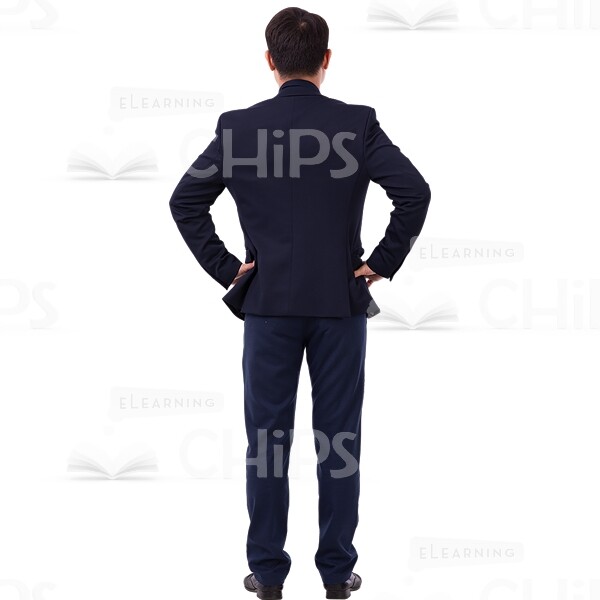 Asian Businessman View From the Back Cutout Photo-0