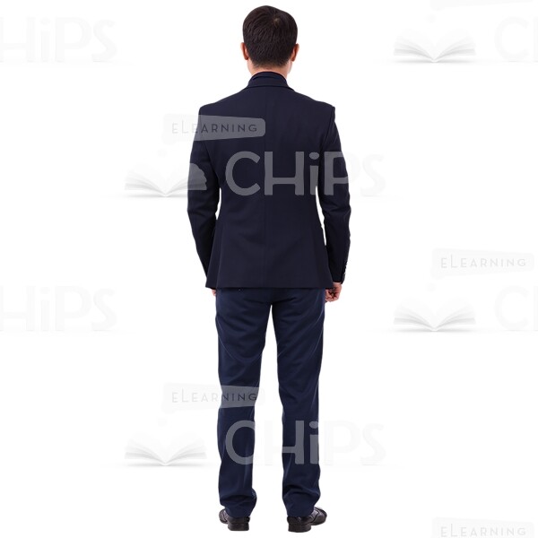 Cutout Photo of Asian Businessman From the Back-0