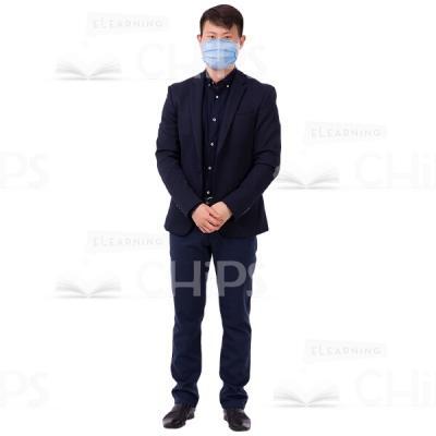 Cutout Picture Male Holding Hands In Lock Faces Under The Mask-0
