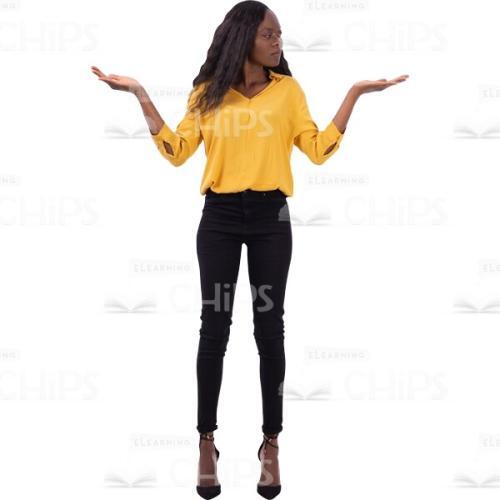Concentrated Cutout Woman Right Profile Stretched Arms Like Balance-0