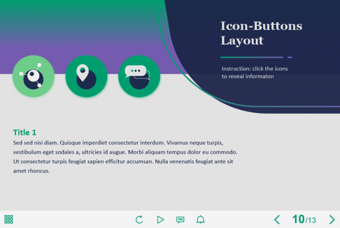 Icon Buttons — Captivate Template-64146