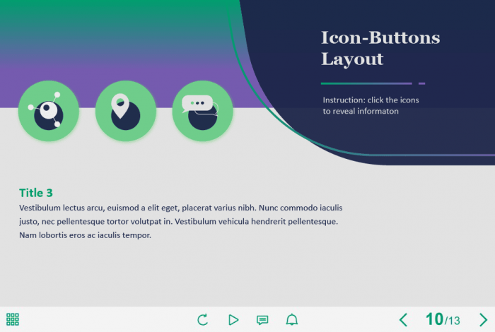 Icon Buttons — Captivate Template-64147
