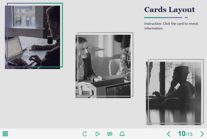 Clickable Cards — Captivate Template-64169