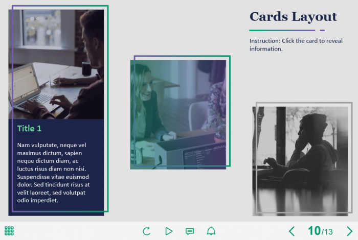 Clickable Cards — Captivate Template-64170