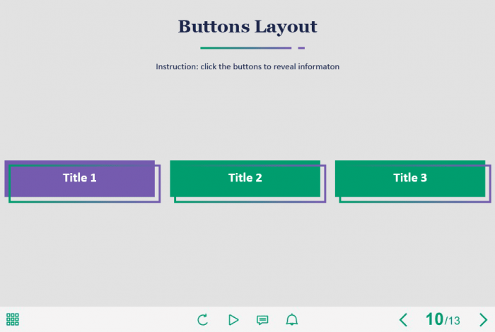 Three Buttons — Captivate Template-64177