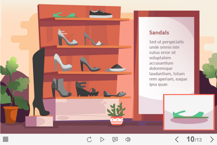 Shelves with Shoes — Storyline 3 / 360 Template-60122