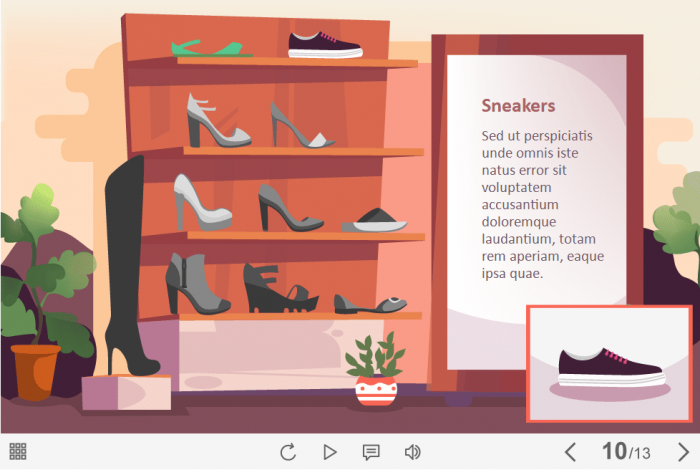 Shelves with Shoes — Storyline 3 / 360 Template-60123