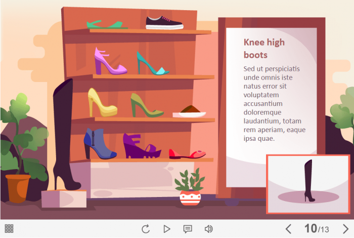 Shelves with Shoes — Storyline 3 / 360 Template-60124