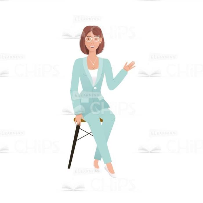 Young Businesswoman Vector Character for Animation-61716