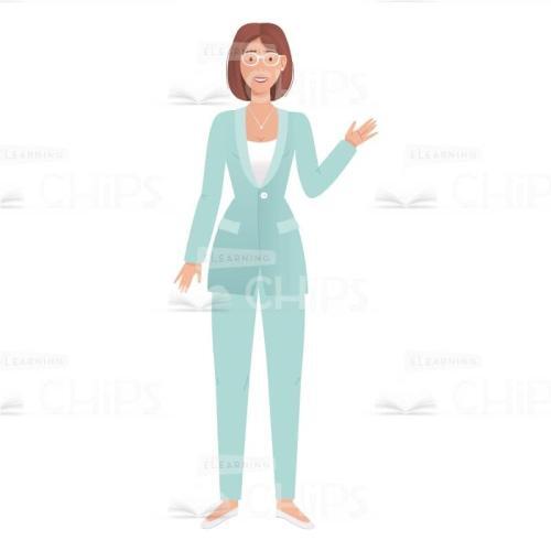 Young Businesswoman Vector Character for Animation-0