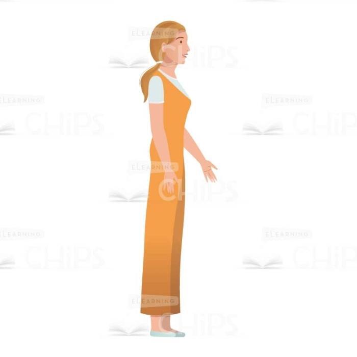 Handsome Young Lady Vector Character for Animation-61727