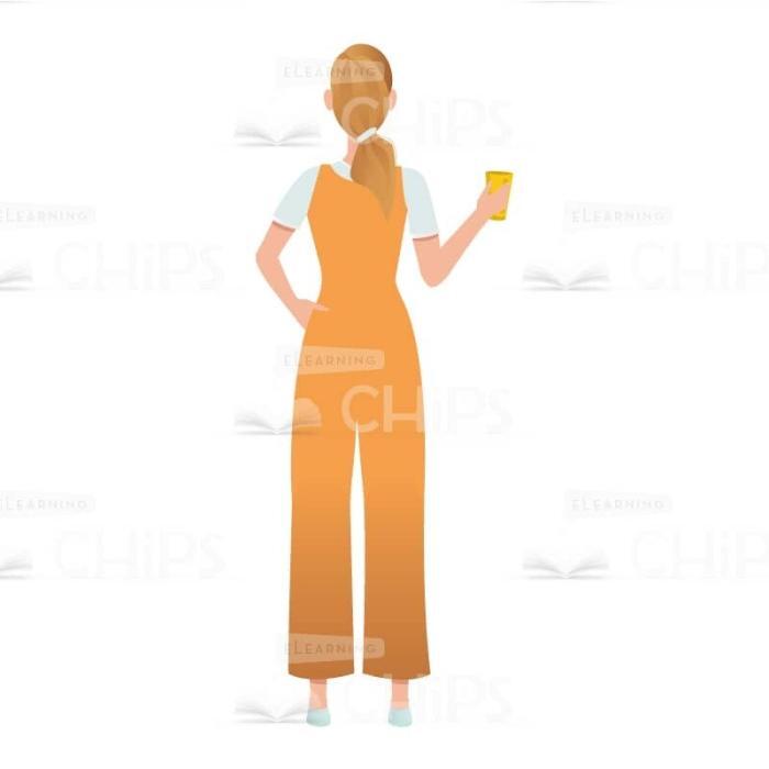 Handsome Young Lady Vector Character for Animation-61728