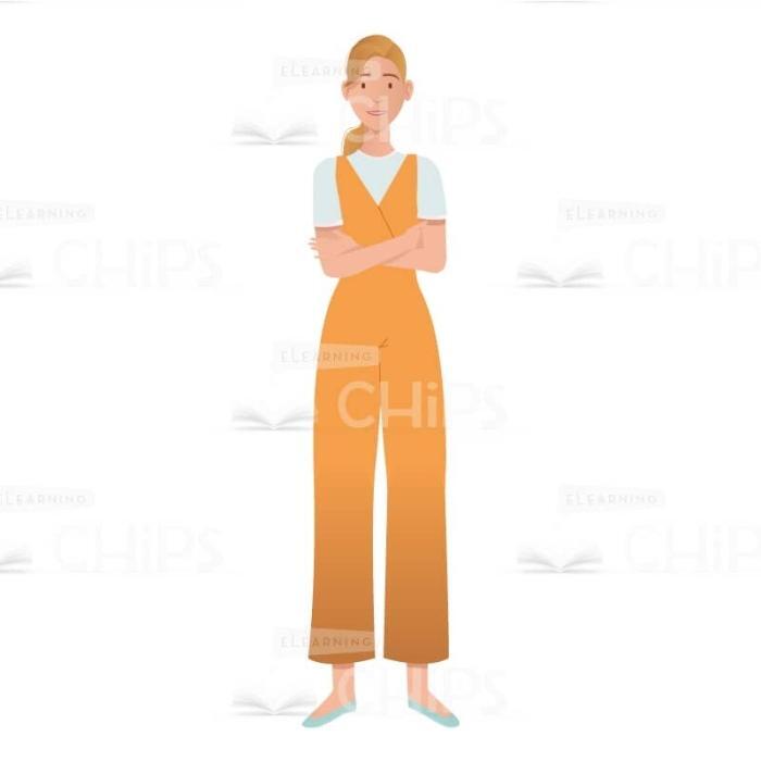 Handsome Young Lady Vector Character for Animation-61730