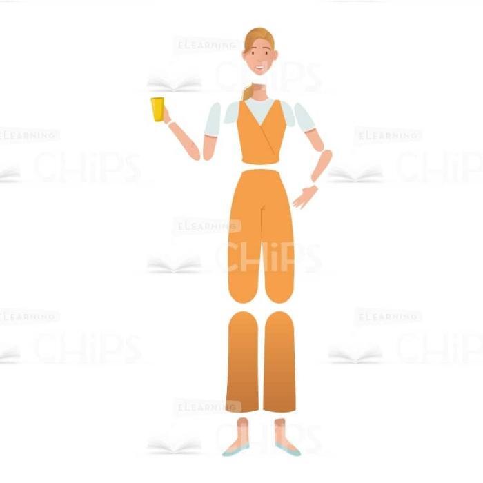 Handsome Young Lady Vector Character for Animation-61733
