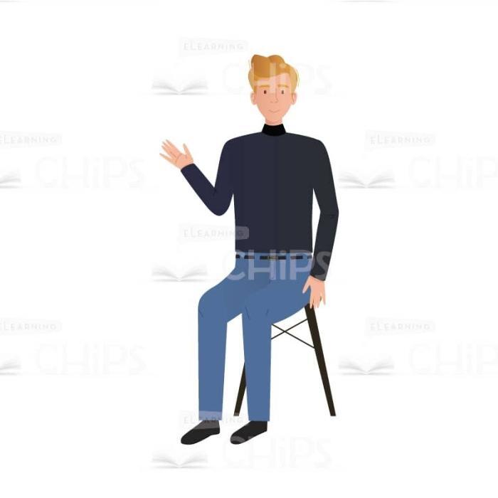 Glad Young Man Vector Character for Animation-61766