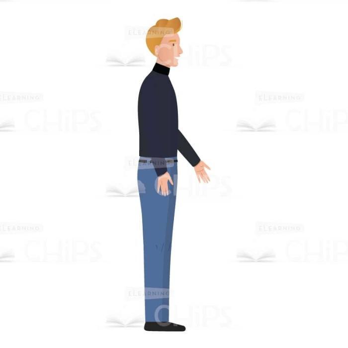 Glad Young Man Vector Character for Animation-61767
