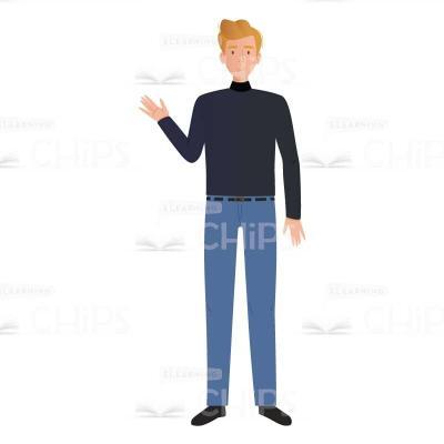 Glad Young Man Vector Character for Animation-0