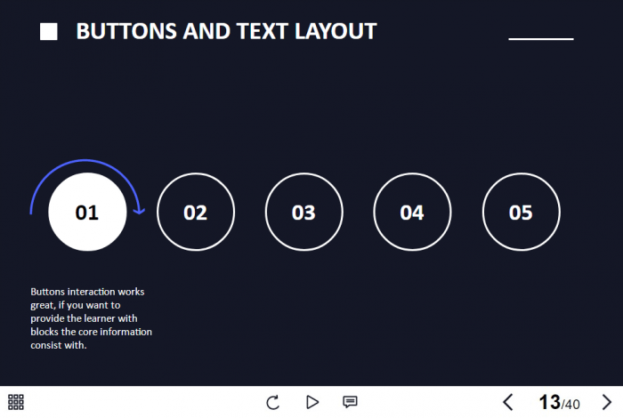 Five Round Buttons — Storyline 3 / 360 Template-60269