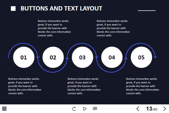 Five Round Buttons — Storyline 3 / 360 Template-60271