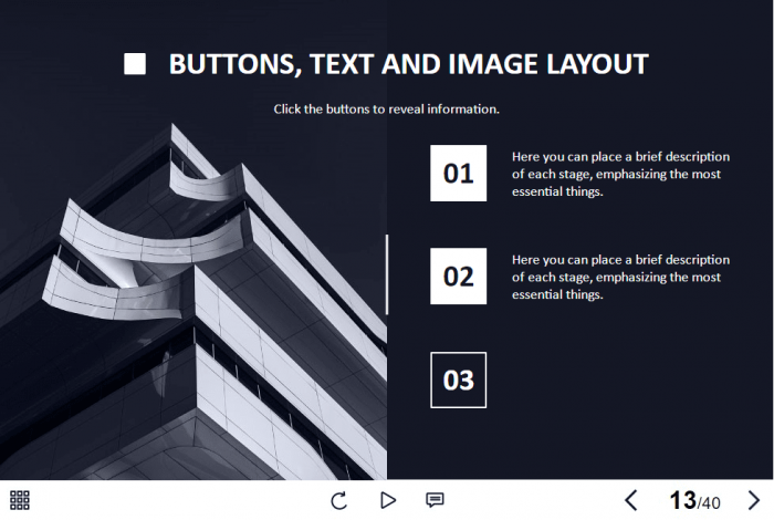 Square Buttons with Numbers — Storyline 3 / 360 Template-60302