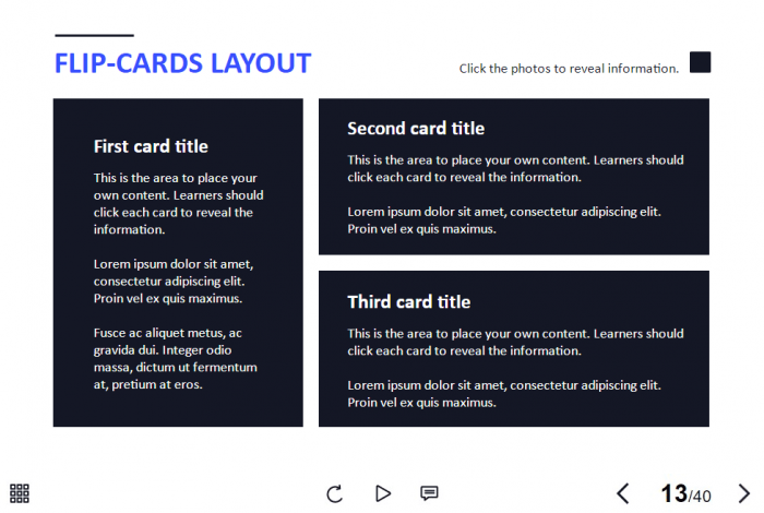 Three Flip Cards — Storyline 3 / 360 Template-60307