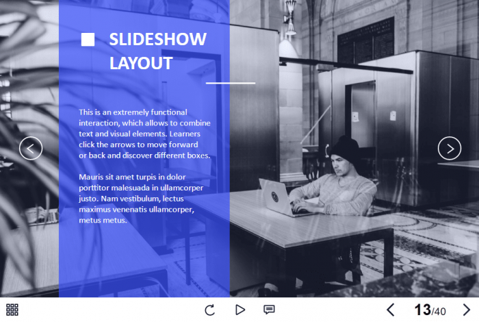 Horizontal Slideshow — Storyline 3 / 360 Template-60313