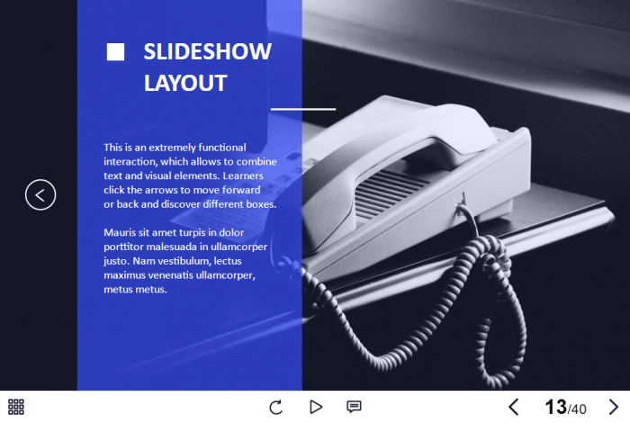 Horizontal Slideshow — Storyline 3 / 360 Template-60314