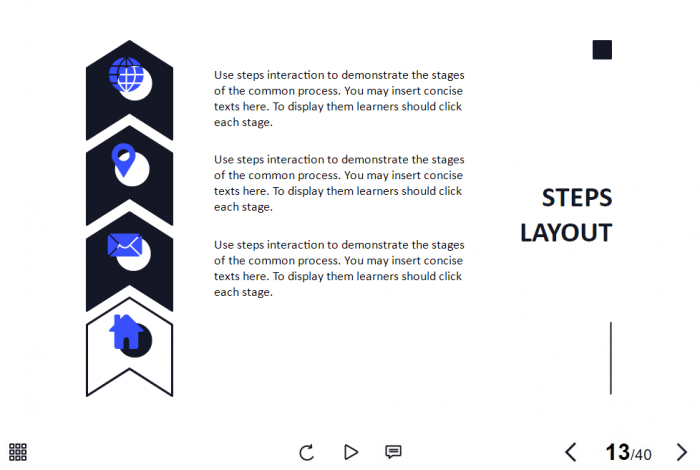 Step Buttons with Icons — Storyline 3 / 360 Template-60317
