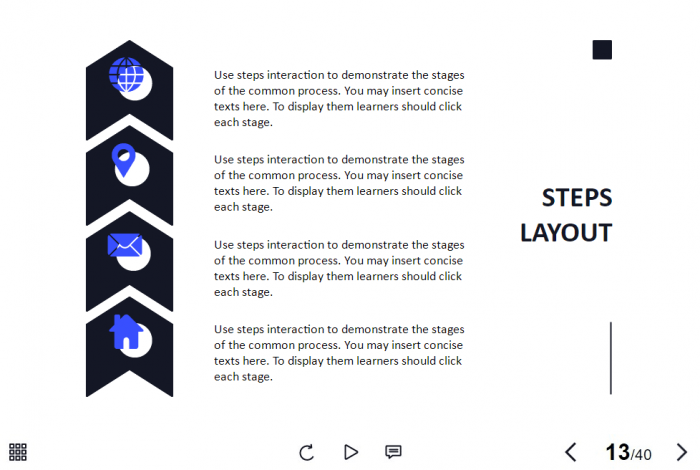 Step Buttons with Icons — Storyline 3 / 360 Template-60318