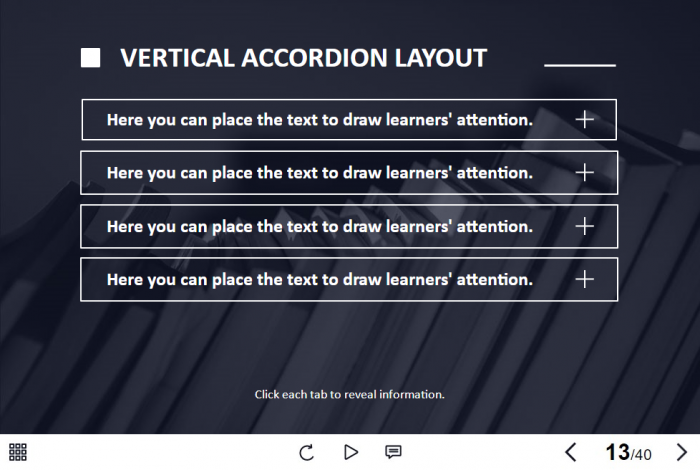 Four-tabbed Accordion — Storyline 3 / 360 Template-60331