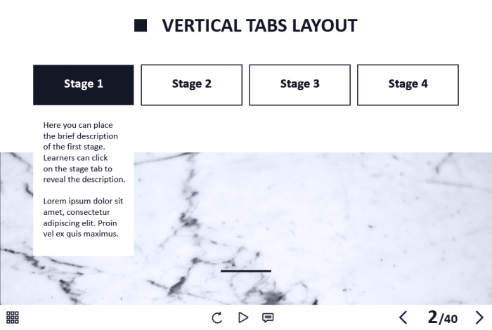Stage Tabs — Captivate Template-60432