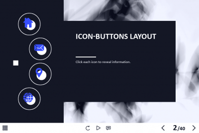 Four Buttons with Icons — Captivate Template-0