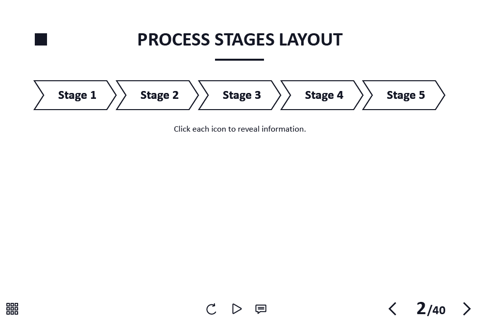 Process Stages Arrow Buttons — Captivate Template-0