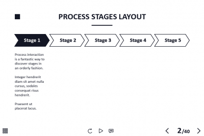 Process Stages Arrow Buttons — Captivate Template-60448