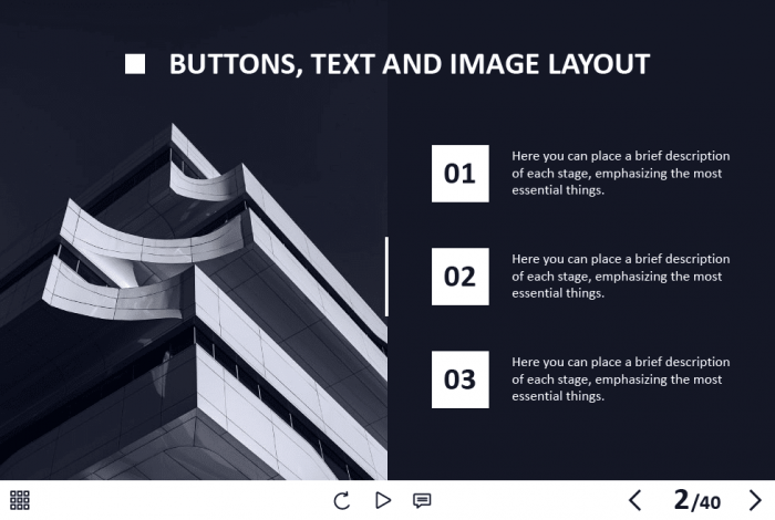 Square Buttons with Numbers — Captivate Template-60455