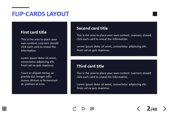 Three Flip Cards — Captivate Template-60459